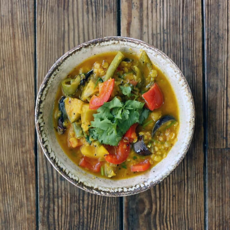 サンバルのレシピ｜南インドの野菜カレー風ラタトゥイユ の完成写真