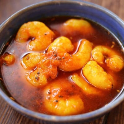 スパイスのアヒージョ!エビのアチャール スパイスレシピ#88 454 IMG 8703