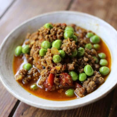キーママタル(ひき肉とグリーンピースのカレー) スパイスレシピ#114 465 IMG 9089