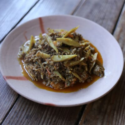 カレーパウダーで作るごぼうキーマカレー スパイスレシピ#240 74 IMG 3389