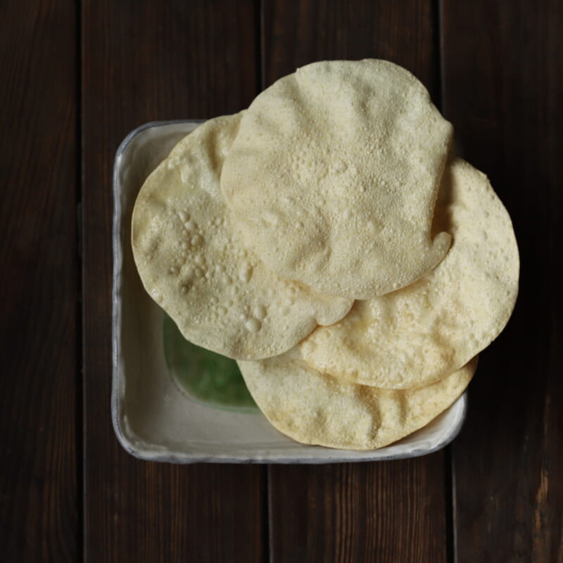 パパドのレシピ｜インド料理のパリパリ豆煎餅の本場の食べ方解説 の完成写真