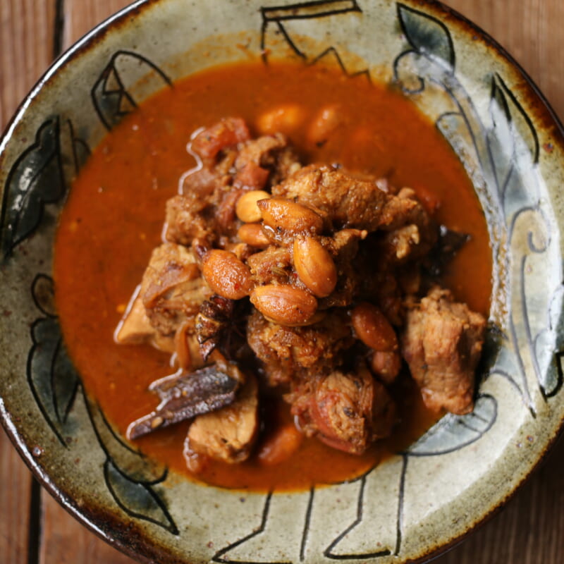 アーモンドポークカレーのレシピ|ナッツ食感の本格インドカレー の完成写真