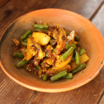 ワカサギとインゲンのチョッチョリ スパイスレシピ#296 23 d90ff69d img 3814