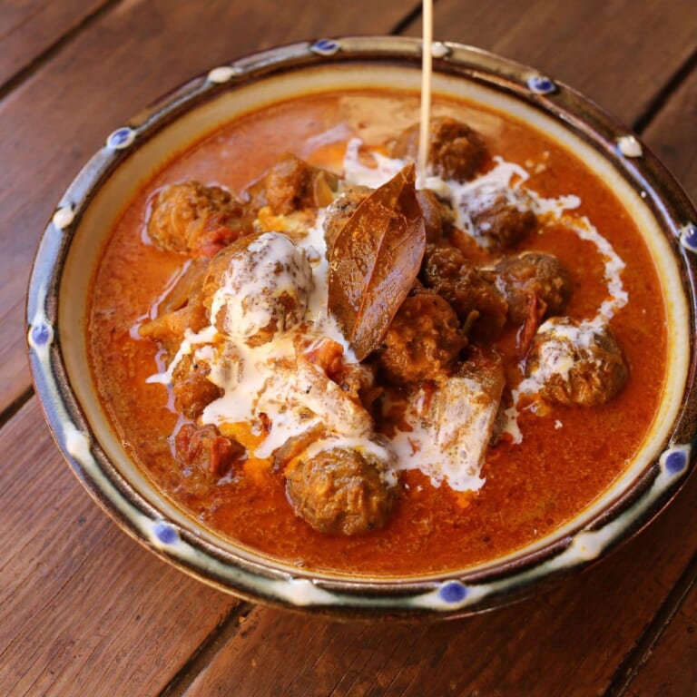 手順 9: 仕上げに生クリームを加える。(食べる前に加えると良い)