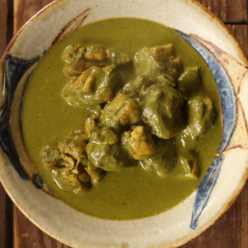 子どもほうれん草チキンカレーのレシピ｜辛くないインド料理の味 の完成写真