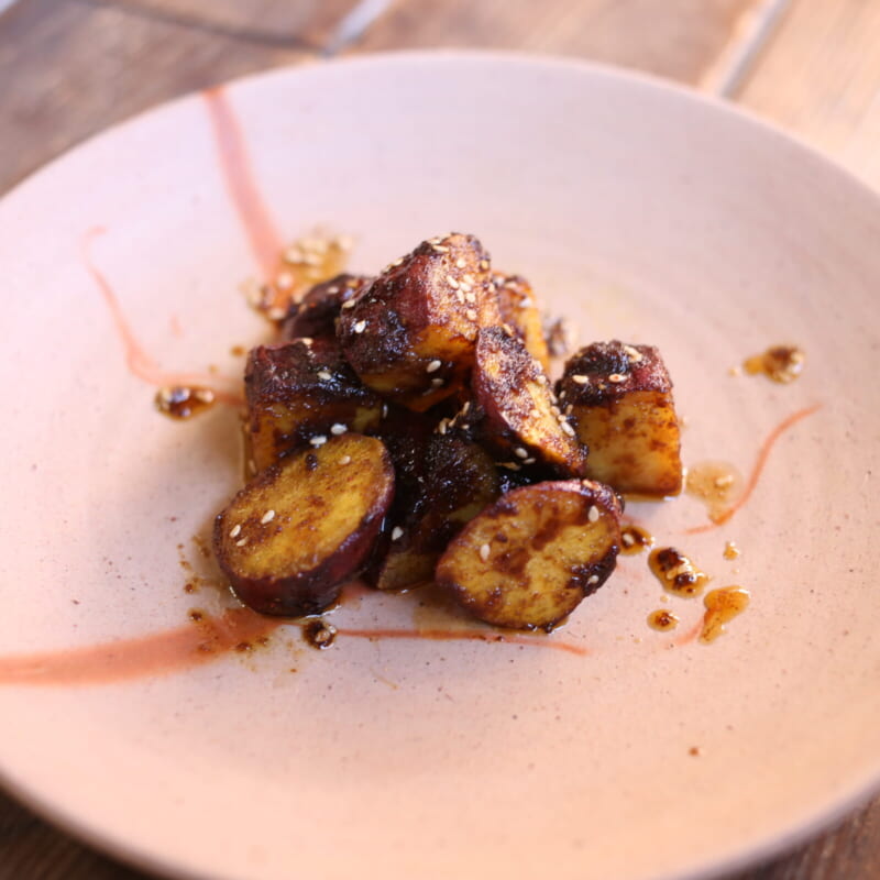 サツマイモの大学芋風アチャール スパイスレシピ#434 1 IMG 5634