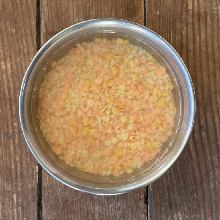 手順 1: ダール3を軽く洗い、浸水させておく。(分量外)